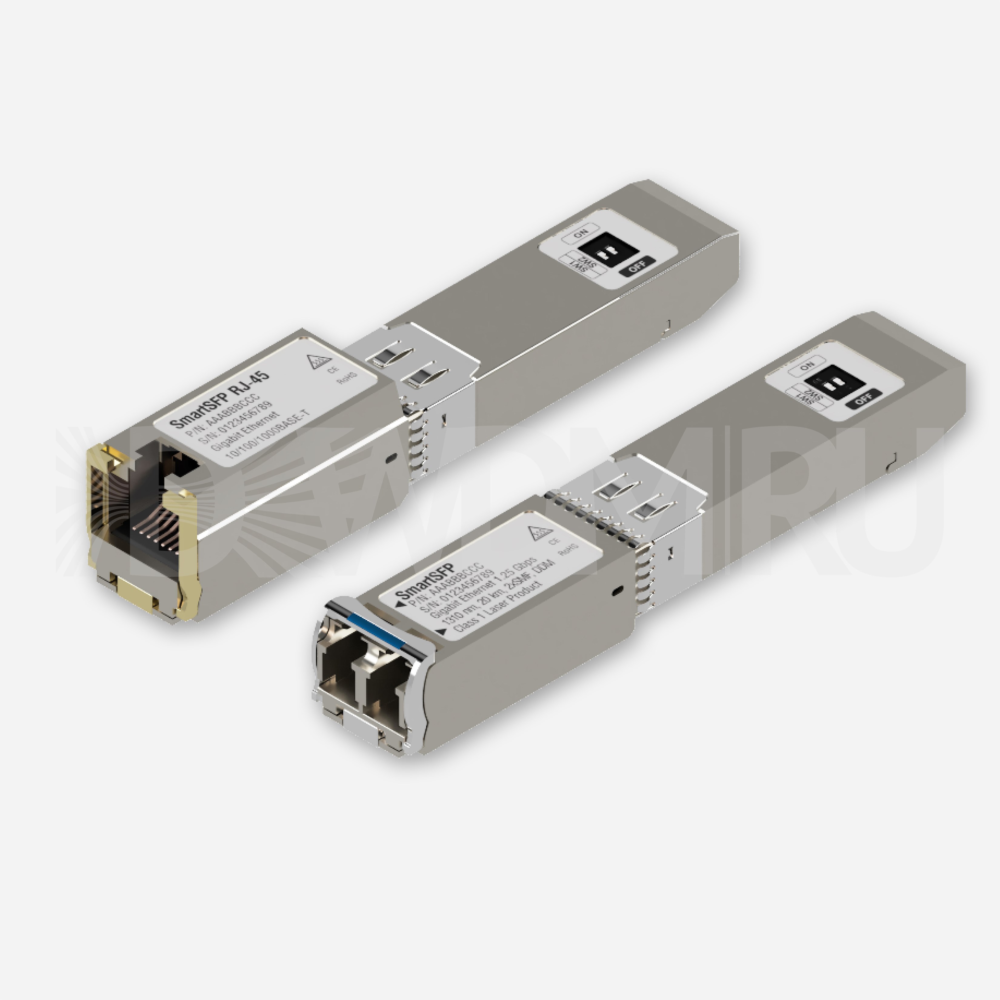 Интеллектуальный (Smart) SFP модуль, Gigabit Ethernet, Tx: 1550 нм Rx: 1310 нм, 20 км, LC, DDM (M720-SA-FP1)